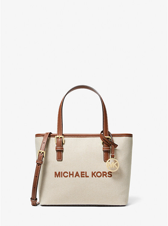 Michael Kors Jet Set Travel Extra-Small Canvas Top-Zip Tote Bag