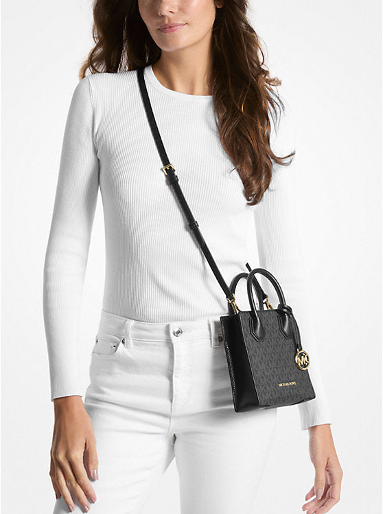 Mercer Extra-Small Logo and Leather Crossbody Bag