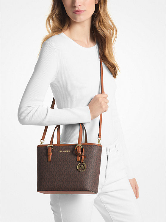 Michael Kors Jet Set Travel Extra-Small Logo Top-Zip Tote Bag – Luxury Brands