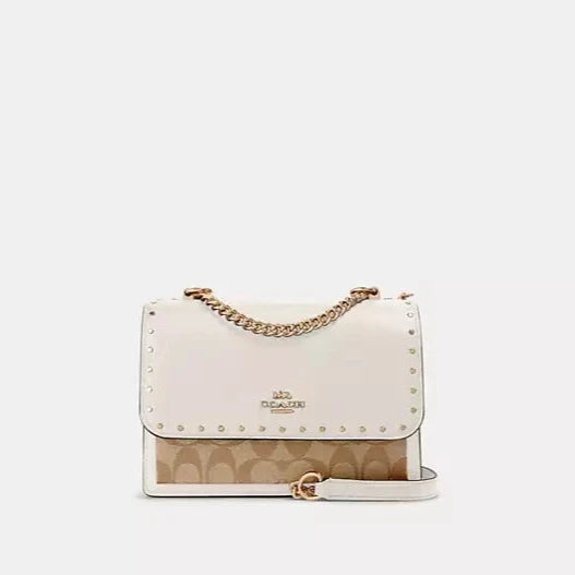 Coach Klare Crossbody Bag In Signature Canvas With Rivets